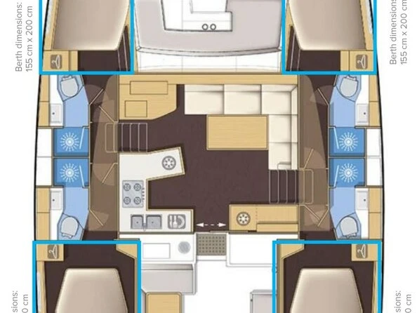 Yacht charter Kaštela - Lagoon Lagoon 450 F on SamBoat