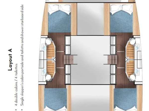 Catamaran hire in Primošten - Cervetti Yachts Cervetti 44 - 4 + 1 cab.