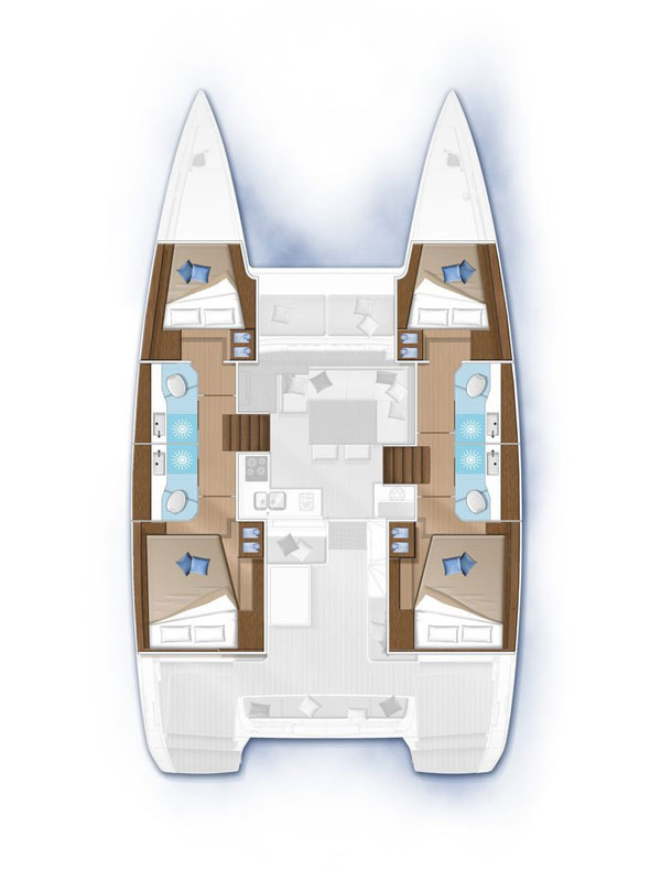 Catamaran hire in Lefkáda - Lagoon Lagoon 42