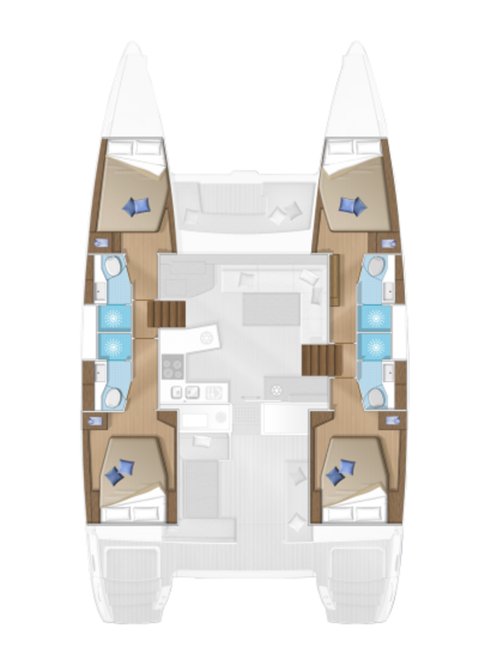 Catamaran hire in Mykonos (Island) - Lagoon Lagoon 450 F