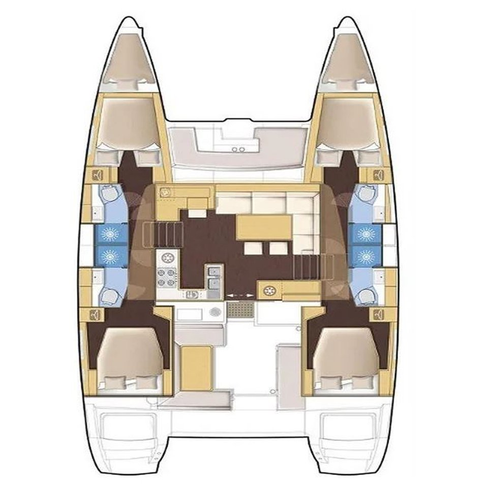 Hire Catamaran Lagoon with a boat licence
