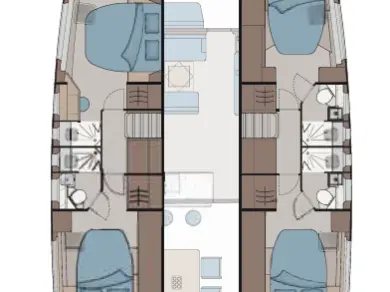 Aquila Aquila 45 Sail - 4 + 1 cab. charter bareboat or skippered in  Parham Town