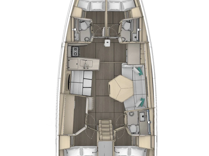 Yacht hire Procida cheap Dufour 48