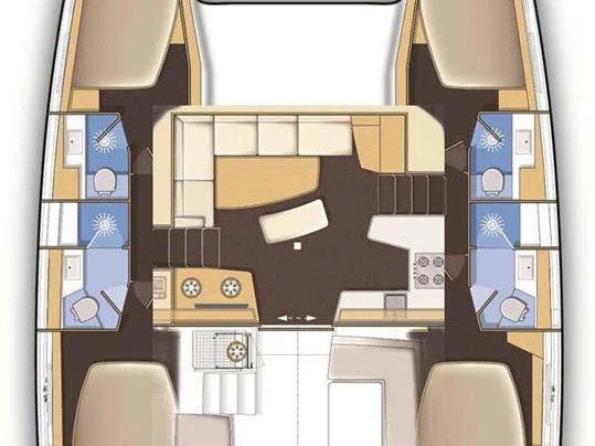 Hire Catamaran Lagoon with a boat licence