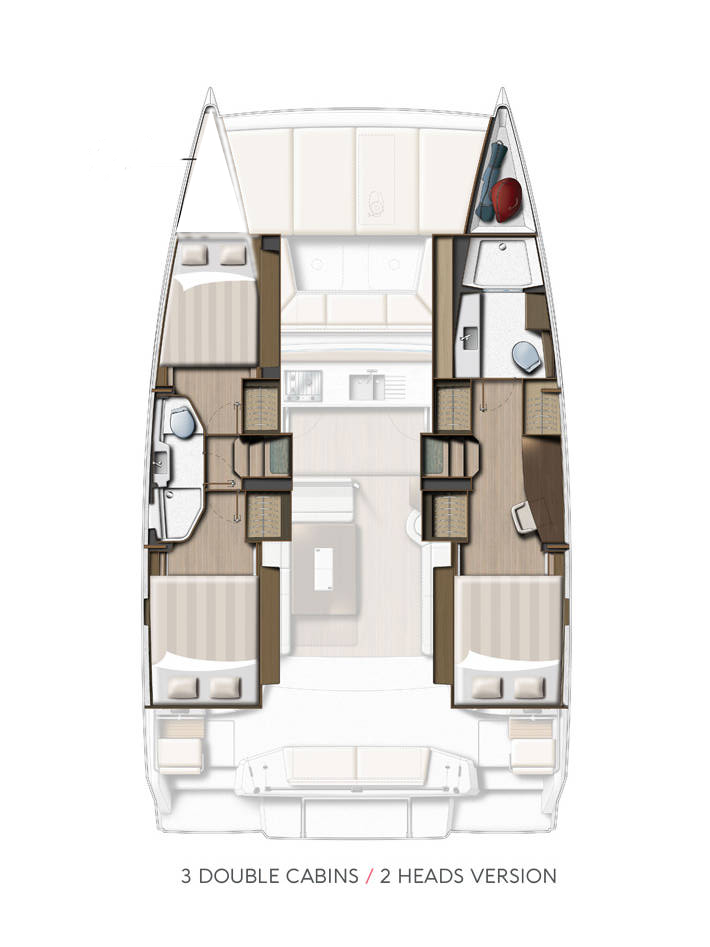 Yacht hire Kaštela cheap Bali Catsmart OW - 3 cab.