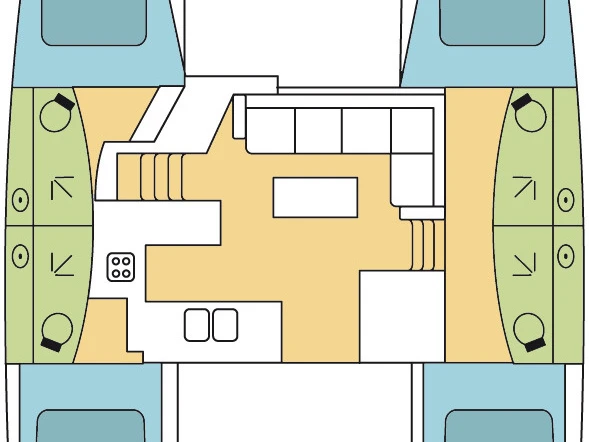 Hire Catamaran Fountaine Pajot with a boat licence