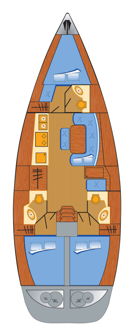 Bénéteau Cyclades 43.3 charter bareboat or skippered in  Heiligenhafen