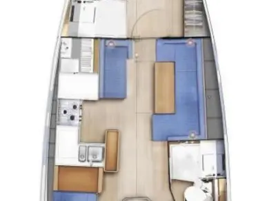 Hire Sailboat Jeanneau with a boat licence