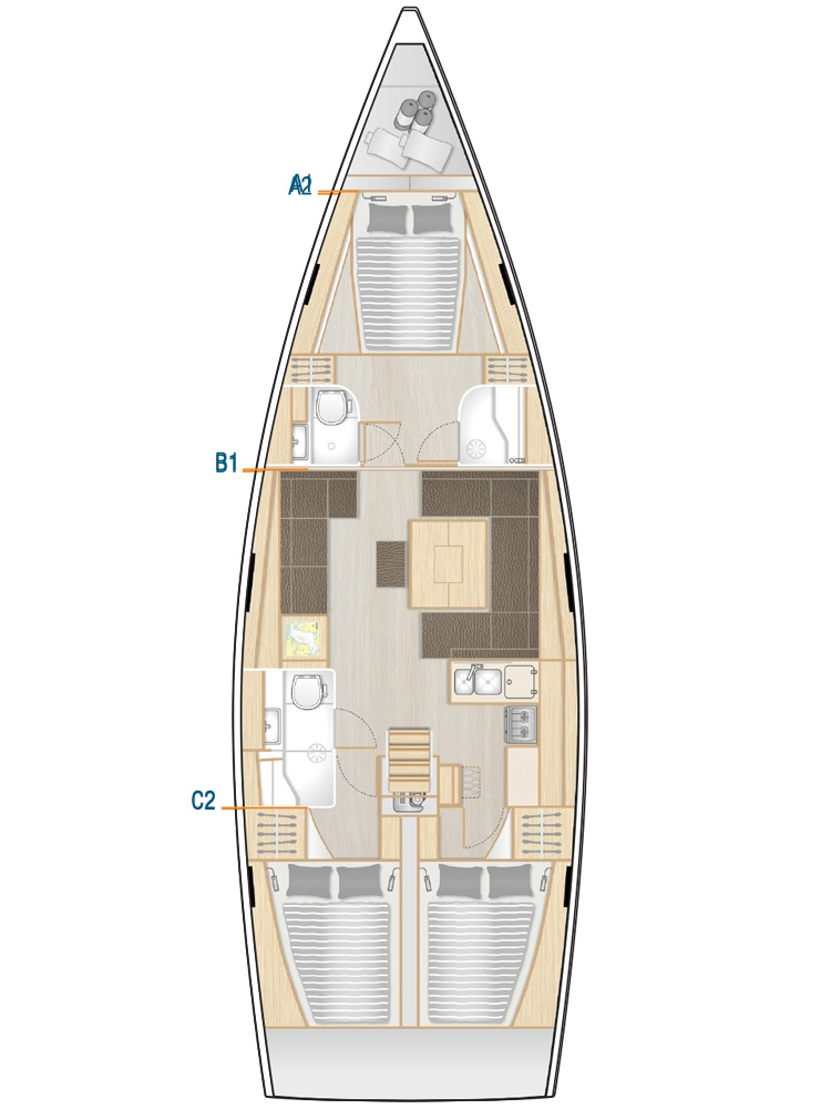 Hire Sailboat with or without skipper Hanse Kos