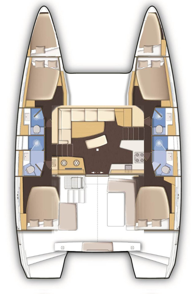 Hire Catamaran Lagoon with a boat licence