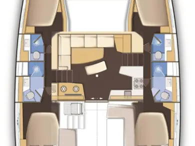 Hire Catamaran Lagoon with a boat licence