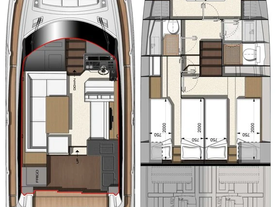 Yacht charter Biograd na Moru - Jeanneau Prestige 460 Fly - 3 + 1 cab. on SamBoat