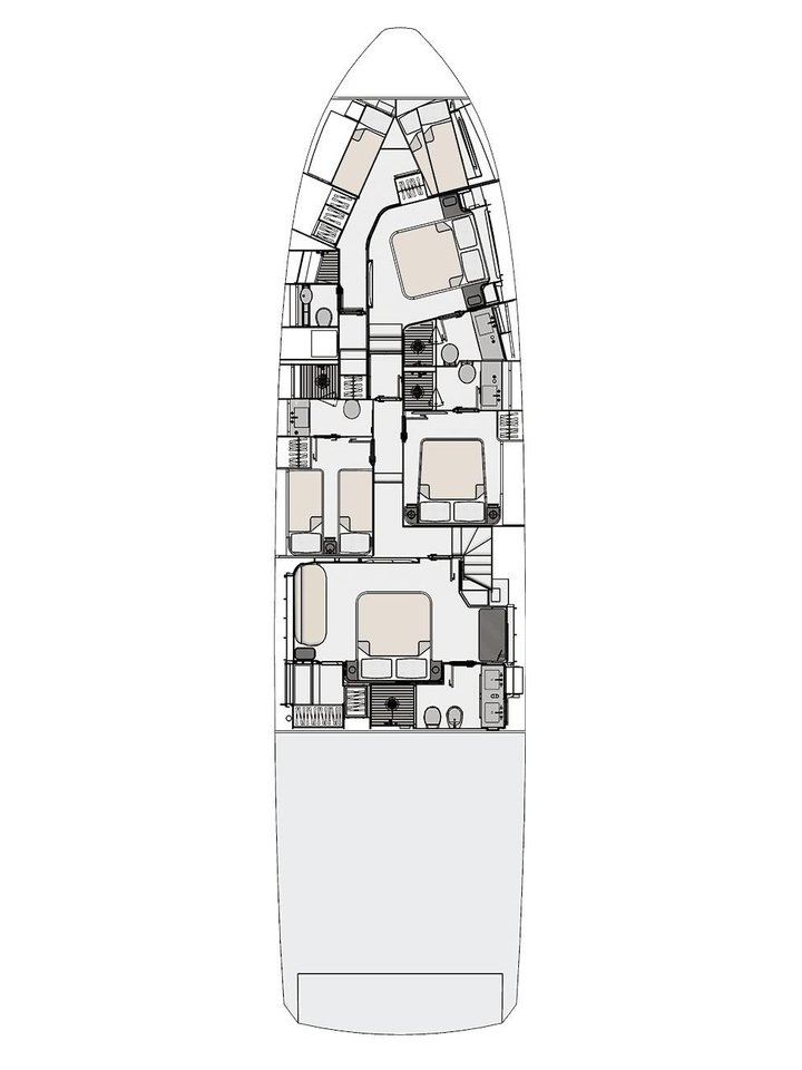Yacht hire Podstrana cheap Azimut 78 Fly - 4 + 1 cab.