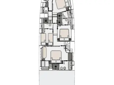 Yacht hire Podstrana cheap Azimut 78 Fly - 4 + 1 cab.