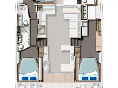 Hire Motorboat Leopard Catamarans / Robertson & Caine with a boat licence
