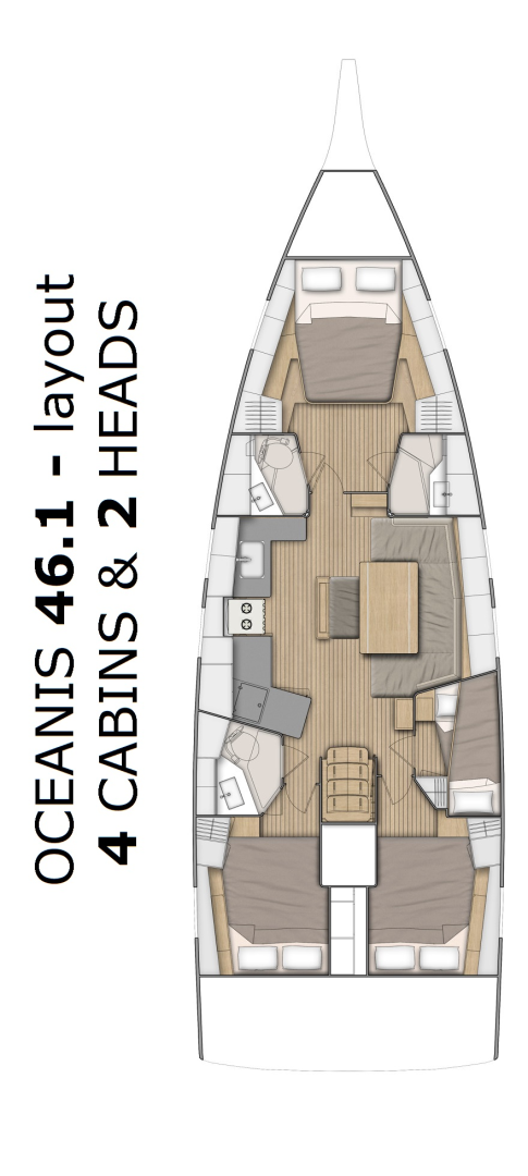 Charter a Bénéteau Oceanis 46.1 in Pomer on Samboat