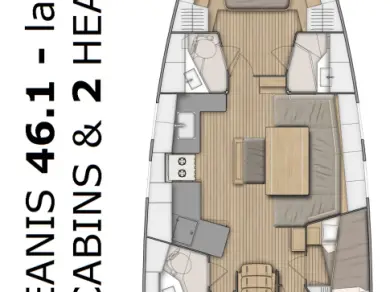 Charter a Bénéteau Oceanis 46.1 in Pomer on Samboat