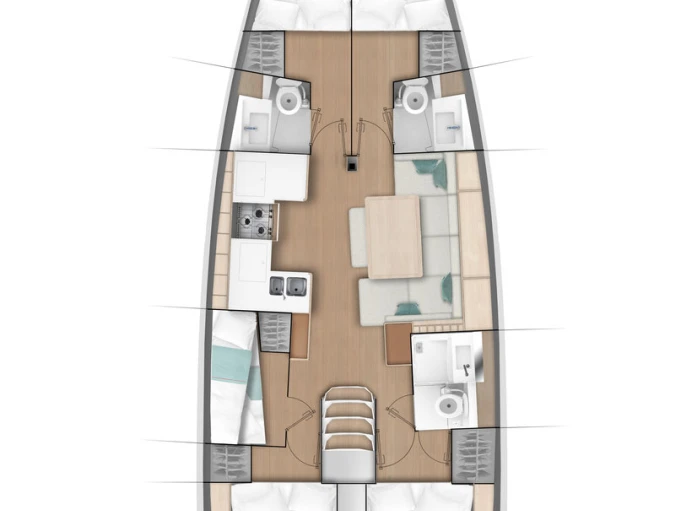 Jeanneau Sun Odyssey 490 charter bareboat or skippered in  Fethiye