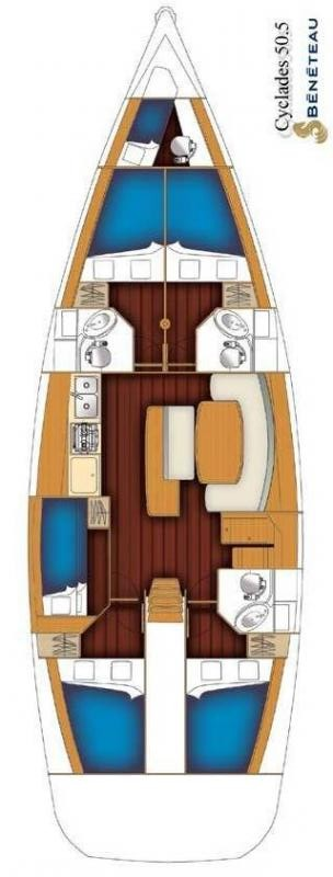 Yacht hire Alimos cheap Cyclades 50.5