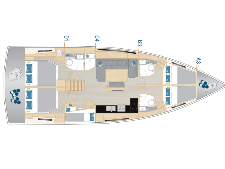 Yacht hire Komolac cheap Hanse 460