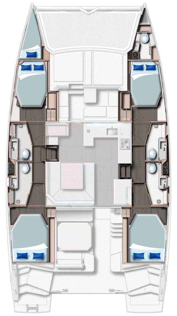 Charter a Leopard Catamarans / Robertson & Caine Leopard 45 in Belize City on Samboat