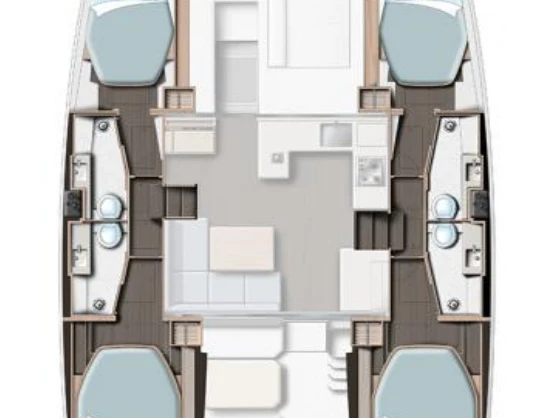 Leopard Catamarans / Robertson & Caine Leopard 42 - 4 cab. charter bareboat or skippered in  Procida