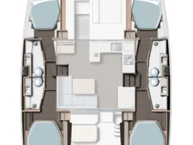 Leopard Catamarans / Robertson & Caine Leopard 42 - 4 cab. charter bareboat or skippered in  Procida