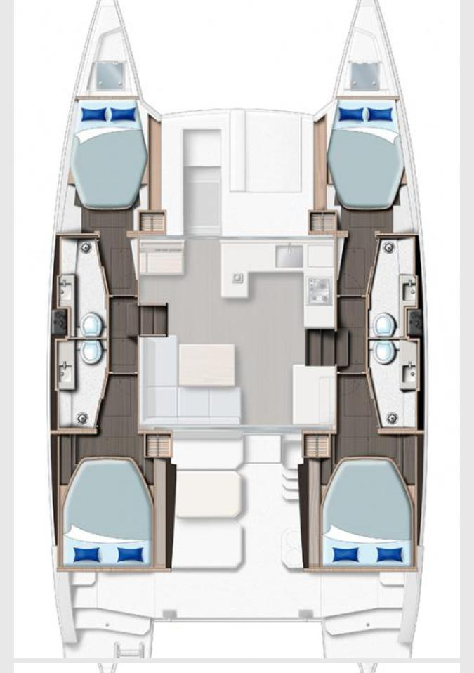 Hire a Leopard Catamarans / Robertson & Caine Leopard 42 - 4 cab. Furnari