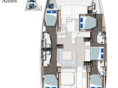 Leopard Catamarans / Robertson & Caine Leopard 50 - 5 + 1 cab charter bareboat or skippered in  Cannigione