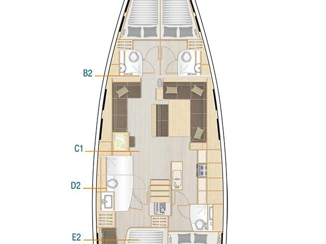 Yacht charter Lefkáda - Hanse Hanse 548 on SamBoat