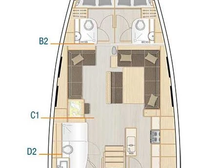 Yacht hire Sukošan cheap Hanse 548