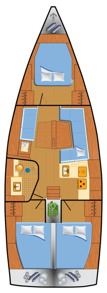 Hanse Hanse 418 charter bareboat or skippered in  Punat