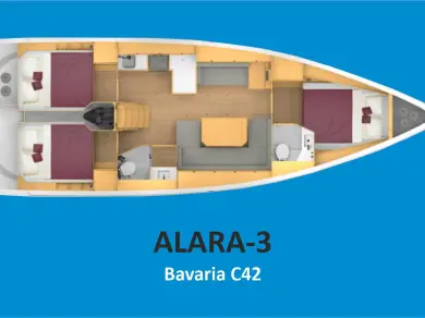 Bavaria Bavaria C42 charter bareboat or skippered in  Fethiye