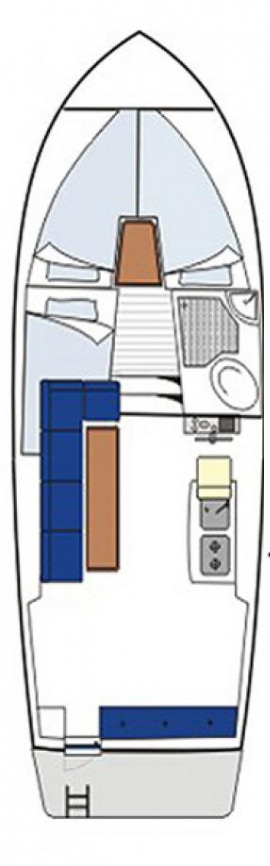 Hire Motorboat Damor with a boat licence