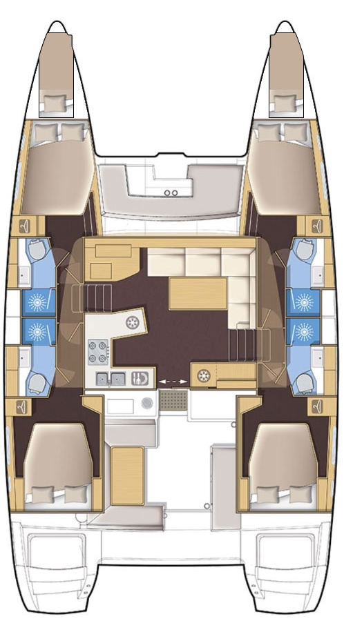 Lagoon Lagoon 450 F charter bareboat or skippered in  Kaštela
