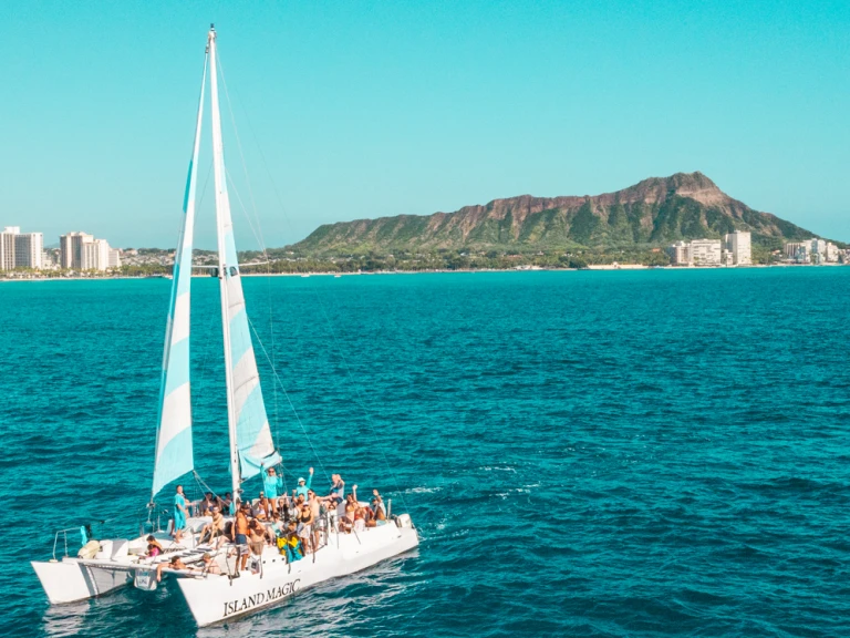 Hire Catamaran San Juan formerly Clark with a boat licence