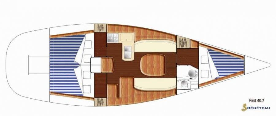 Bénéteau First 40.7 charter bareboat or skippered in  Donostia / San Sebastián