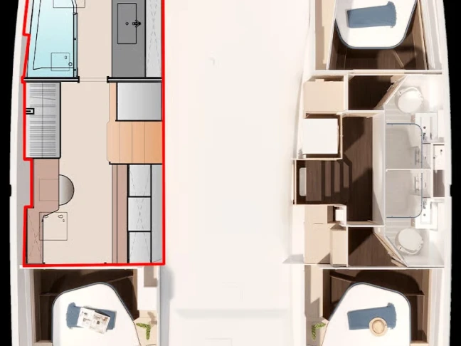 Hire a Fountaine Pajot Fountaine Pajot FP 44 Maestro - 3 + 2 cab. Nassau