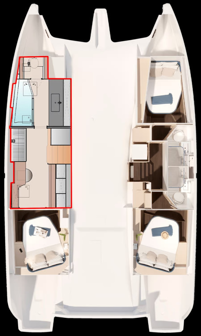 Hire a Fountaine Pajot Fountaine Pajot FP 44 Maestro - 3 + 2 cab. Nassau