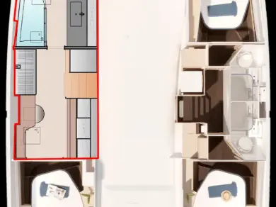 Hire a Fountaine Pajot Fountaine Pajot FP 44 Maestro - 3 + 2 cab. Nassau