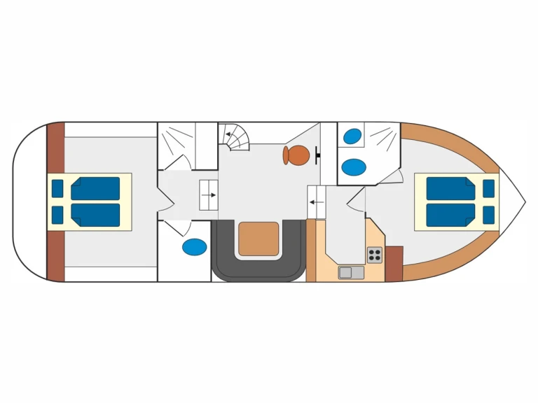 Hire Motorboat Gruno with a boat licence