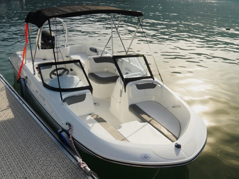 Bayliner ELEMENT 180 XL charter bareboat or skippered in  Aix-les-Bains