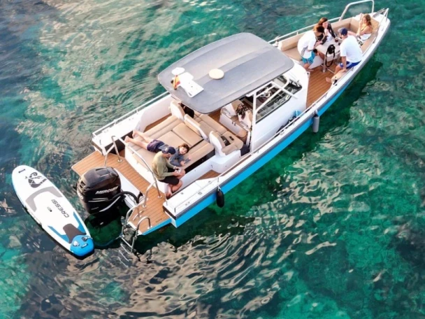 Axopar 28 T-TOP 28 T-Top charter bareboat or skippered in  Can Picafort