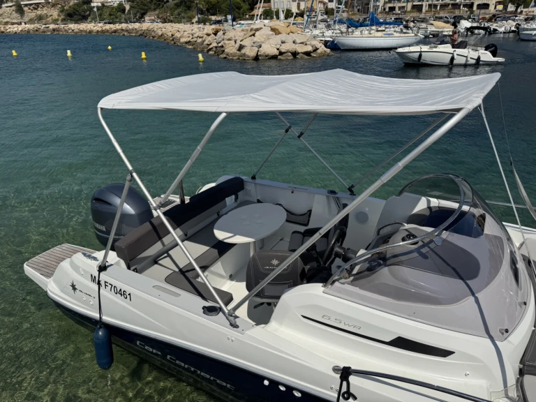 Jeanneau Cap Camarat 6.5 WA charter bareboat or skippered in  La Madrague