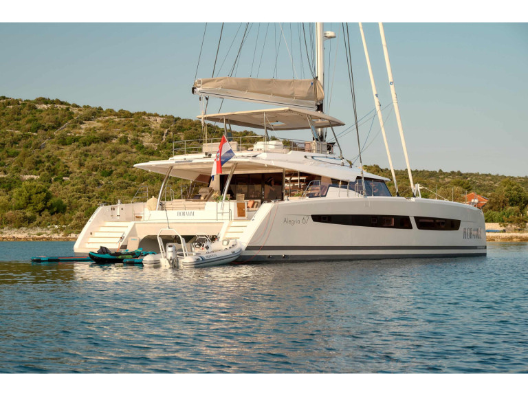 Fountaine Pajot Alegria 67 charter bareboat or skippered in  Trogir