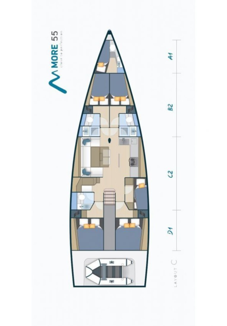 Sailboat to hire Kaštela at the best price