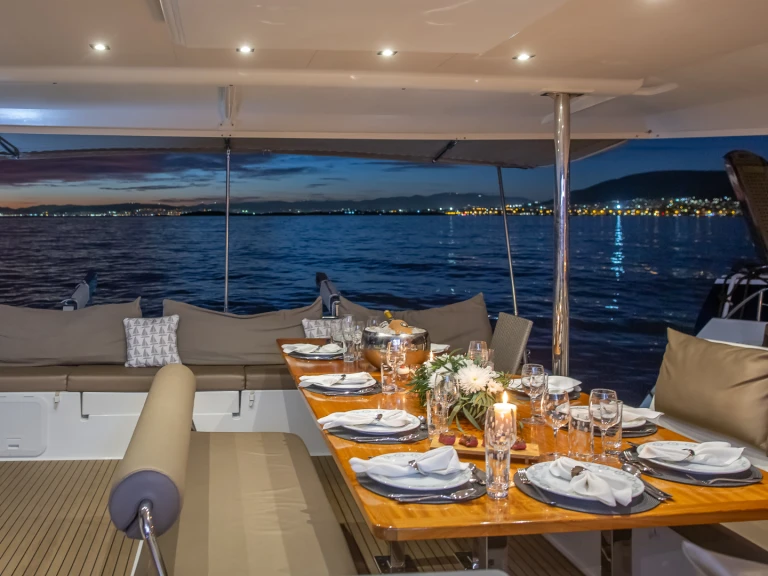 Fountaine Pajot Saba 50 charter bareboat or skippered in  Néa Péramos