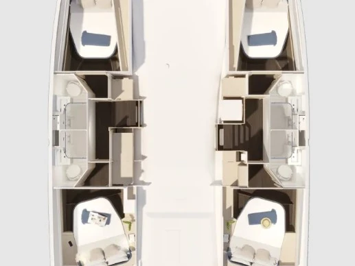 Hire a Fountaine Pajot Fountaine Pajot FP 44 Quatuor - 4 cab. Frenchtown