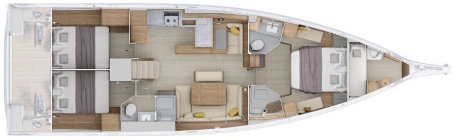 Yacht hire Split cheap Oceanis 52 - 3 cab.