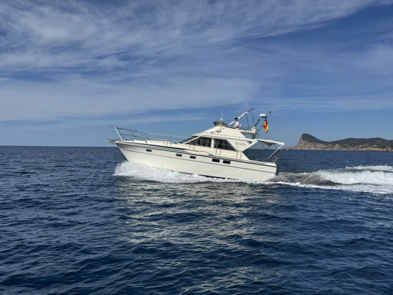 Fairline Corniche 31 Fly charter bareboat or skippered in  Sant Antoni de Portmany